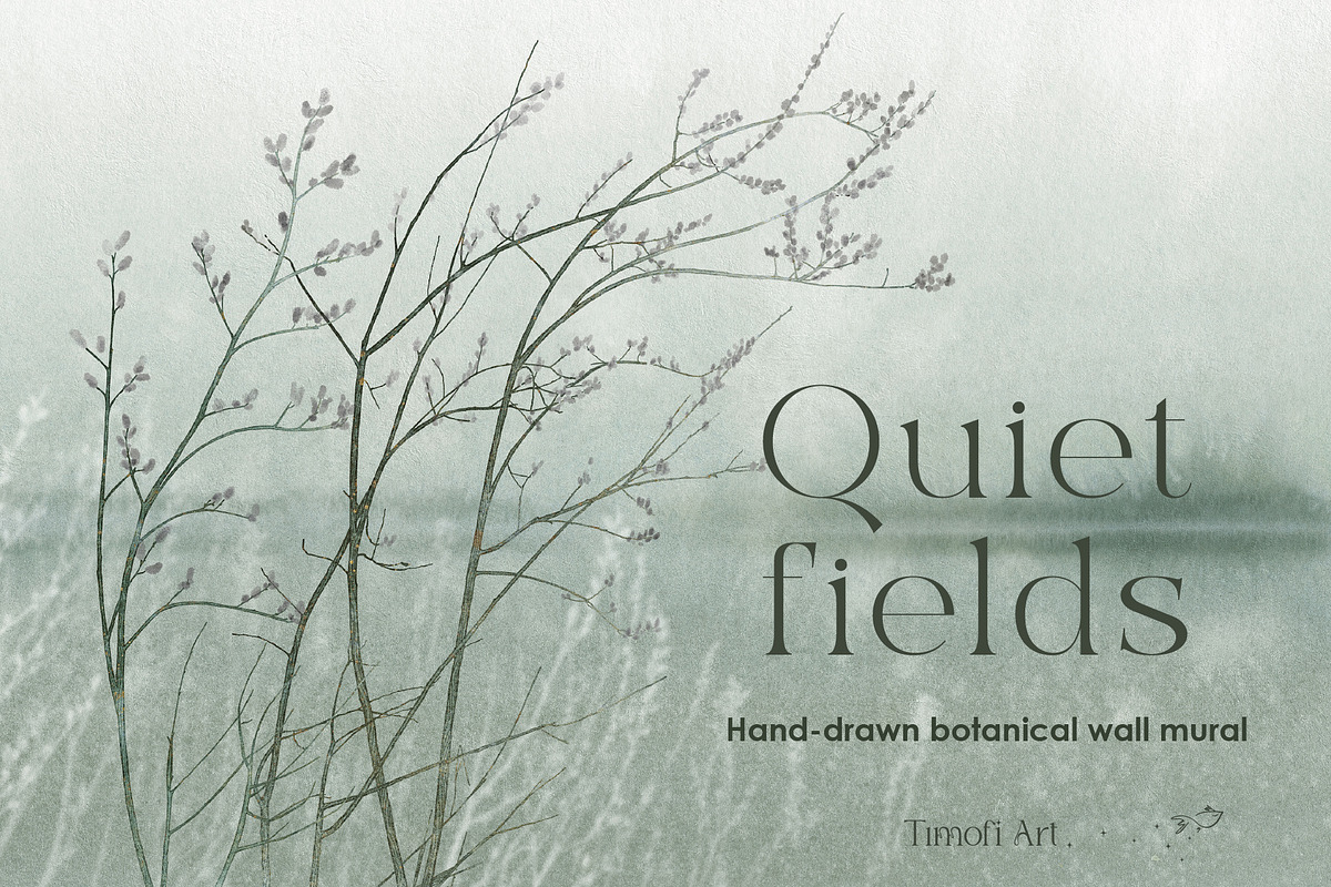 Quiet Fields – landscape wall mural, a Wallpaper Graphic by Timofi Art (Photo 1 of 14)