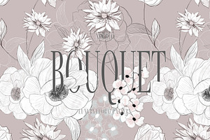 Bouquet, Luxury Floral Pattern