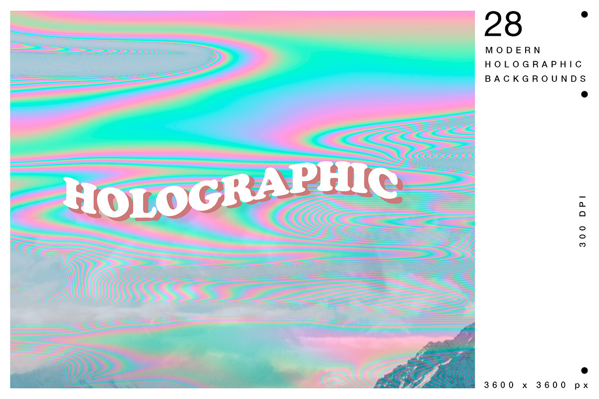 Holographic Glitch Abstract Textures, a Texture Graphic by Marie T (Photo 1 of 8)