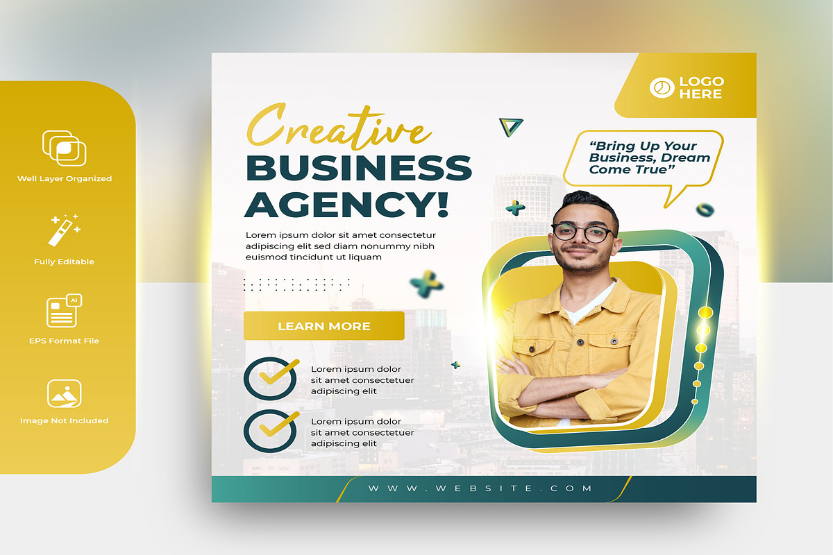 Business marketing Post ads, a Business Card Template by CreativeCraft0