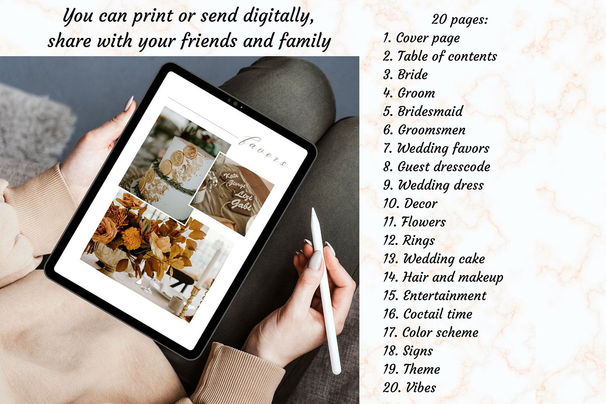 Wedding mood board template, a Stationery Template by EvaTemplates (Photo 2 of 8)