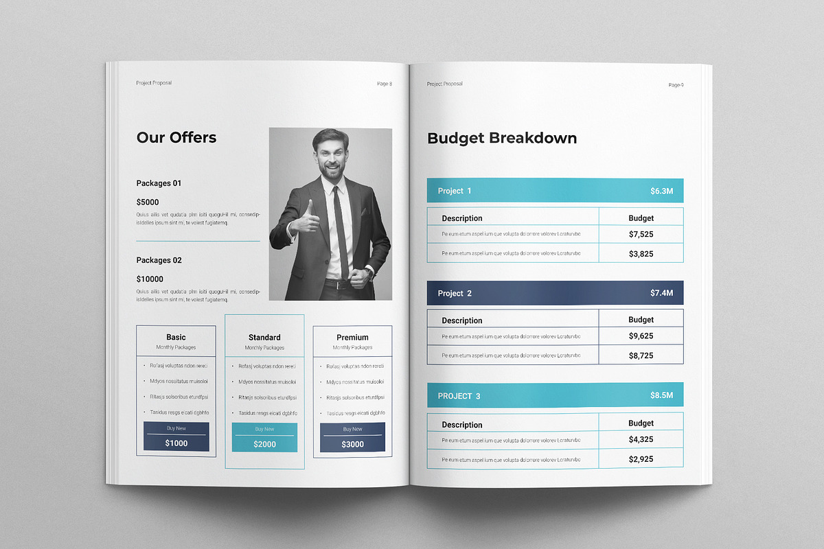 Project Proposal Template, a Brochure Template by E-Type (Photo 4 of 7)