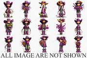 Whimsical Summer Western Girl Clipar, a Seasonal Illustration by Canvas Craft (Thumbnail 3 of 7)