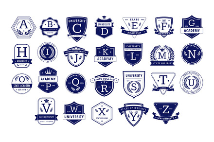 Education monogram. Alphabetical, an Education Illustration by winwin.art