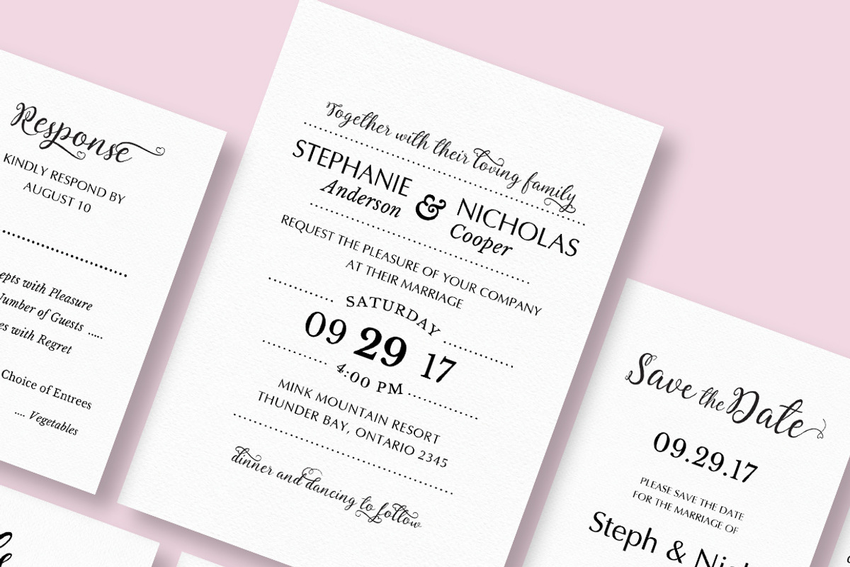Love the Curl Wedding Invitation, an Invitation Template by Inkpower (Photo 2 of 4)