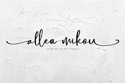 Allea Mikou Brush Script Font, a Script Font by NTC Graphic (Thumbnail 1 of 9)
