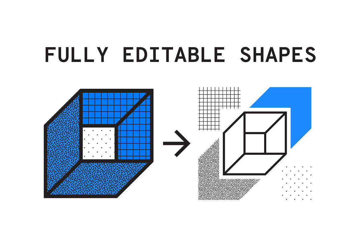 Geometric design. Shapes + patterns, an Object Graphic by Vanzyst