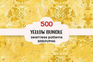 500 Yellow Seamless Patterns, a Pattern Graphic by PrintablesByFranklyn