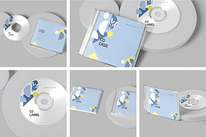 CD Label & Case Mockups, a Product Mockup by megostudi0