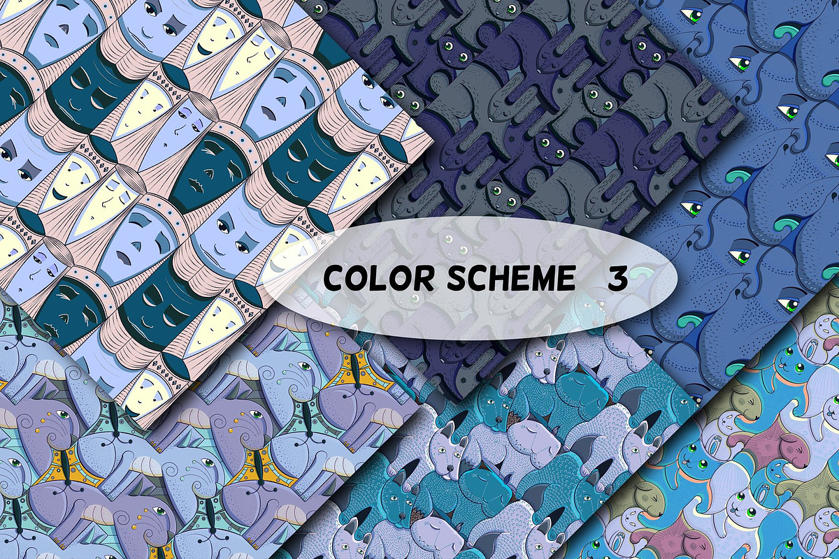 ESCHER seamless pattern, a Pattern Graphic by Ira_Lacrimosa (Photo 4 of 8)