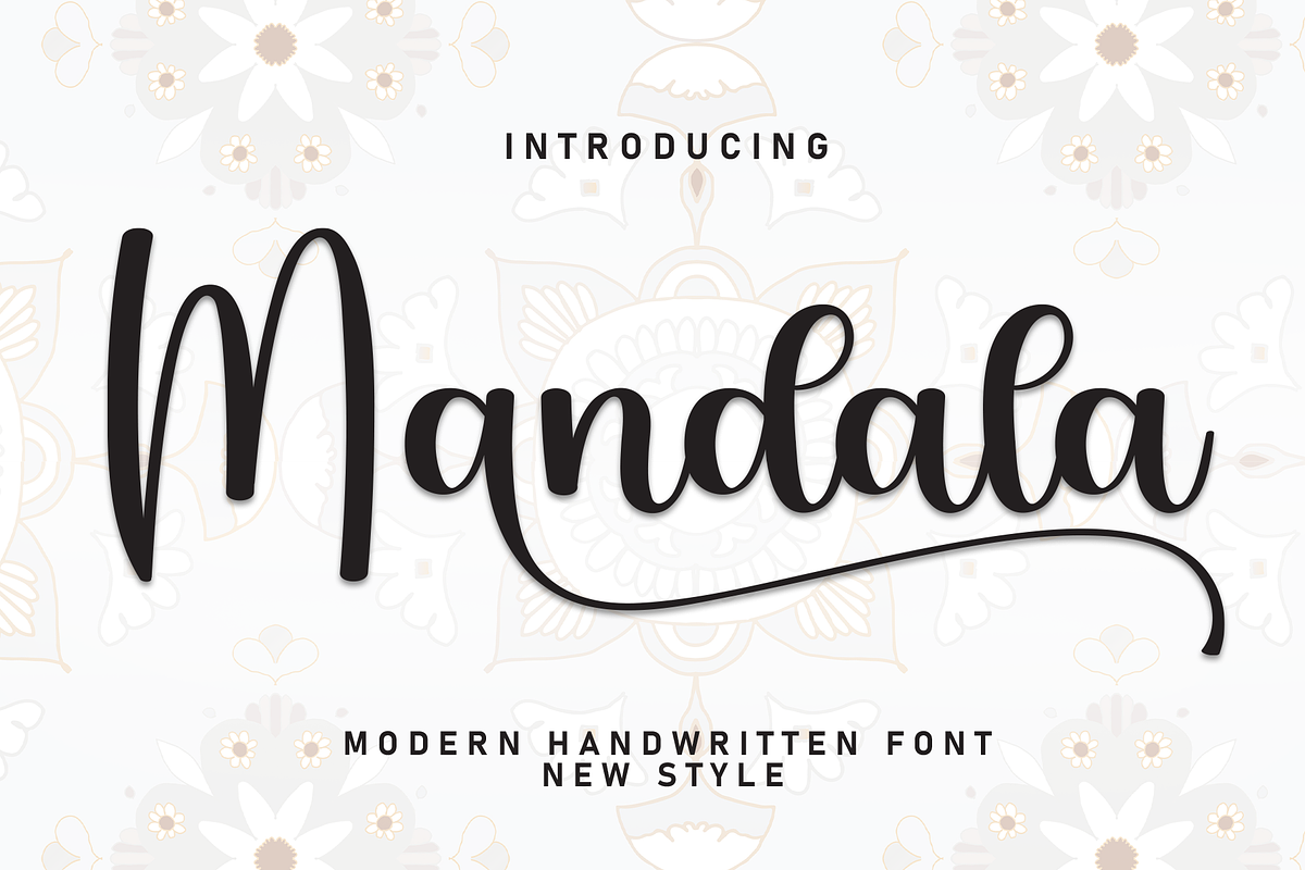 Mandala | Script Font, a Handwritten Font by Scratchones (Photo 1 of 9)