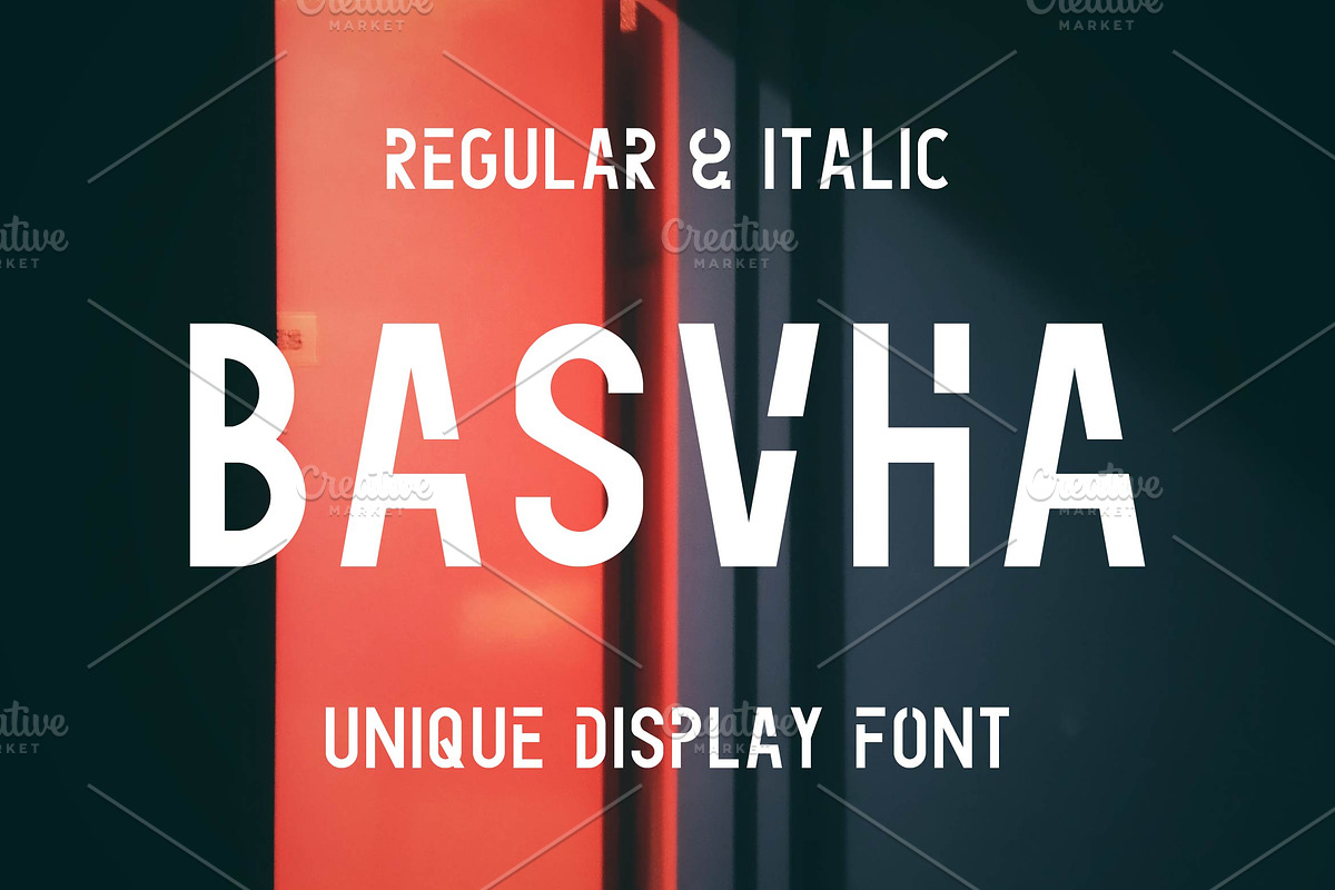 Basvha | Creative San Serif Typeface, a Sans Serif Font by Artiveko (Photo 1 of 6)
