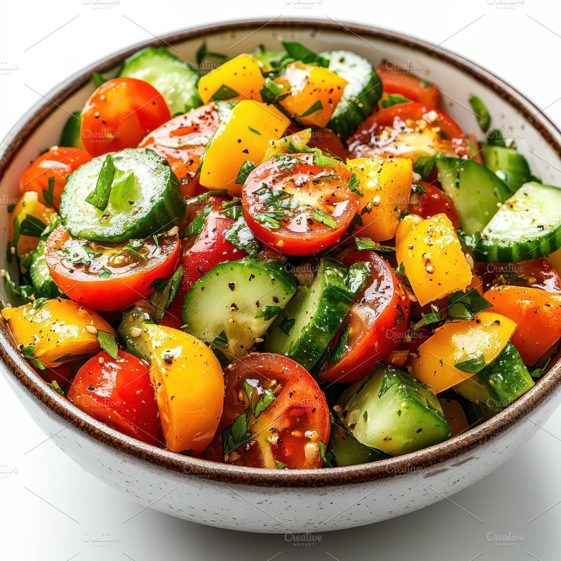 Delicious Fresh mixed vegetable sala, a Food & Drink Photo by Pixeness Studio