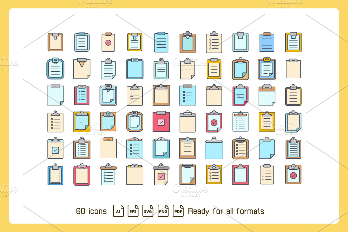 Clipboard and Document Icons Set, an Icon by Designfour (Photo 2 of 3)