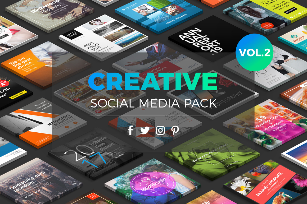 Creative Social Media Pack Vol.2, a Social Media Template by Studio Siv
