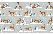 Seamless pattern with deer, a Pattern Graphic by JulianArt (Thumbnail 2 of 4)