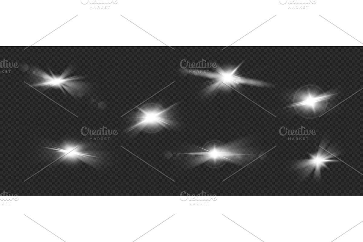 Light glow glare with flare ray, an Illustration by winwin.art