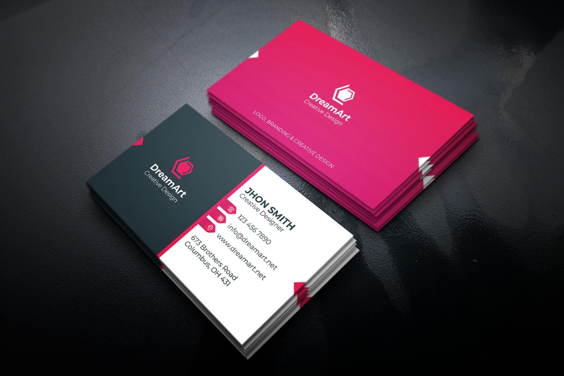 Corporate Business Card Template, a Business Card Template by GFXCity