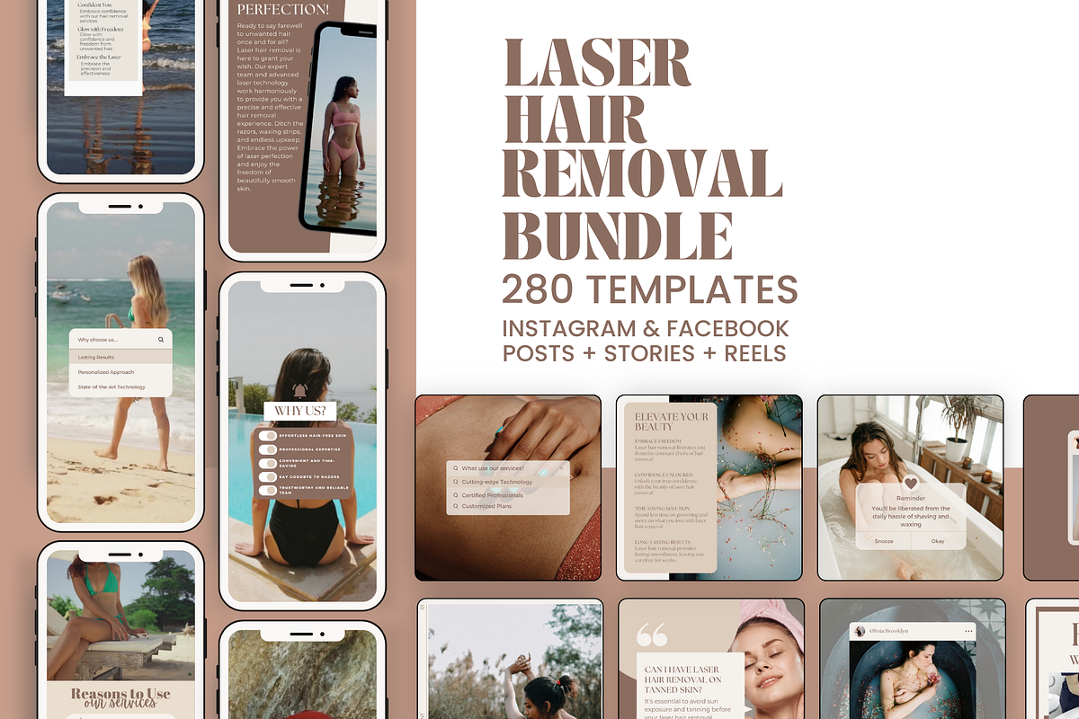 Laser Hair Removal Marketing, a Social Media Template by EliteMatidi (Photo 1 of 7)