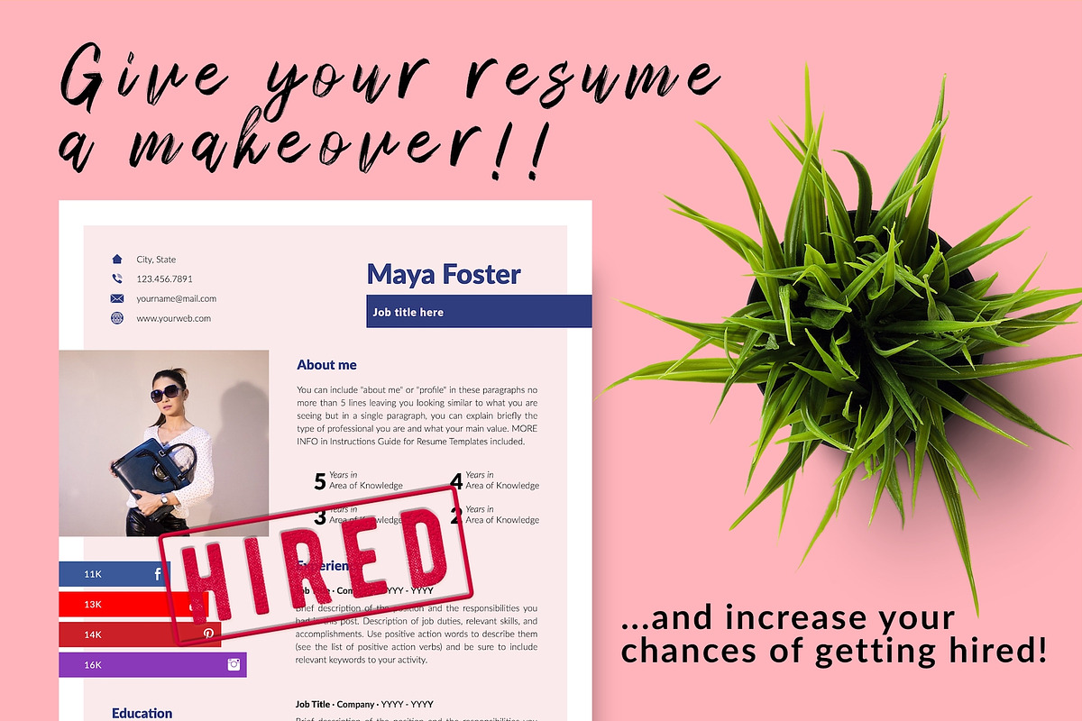 Modern CV Template / Resume - Maya, a Resume Template by Templates Design Co. (Photo 16 of 17)
