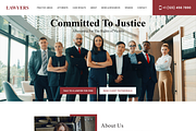 Lawyer Website, a Landing Page Template by simplywebs (Thumbnail 2 of 2)