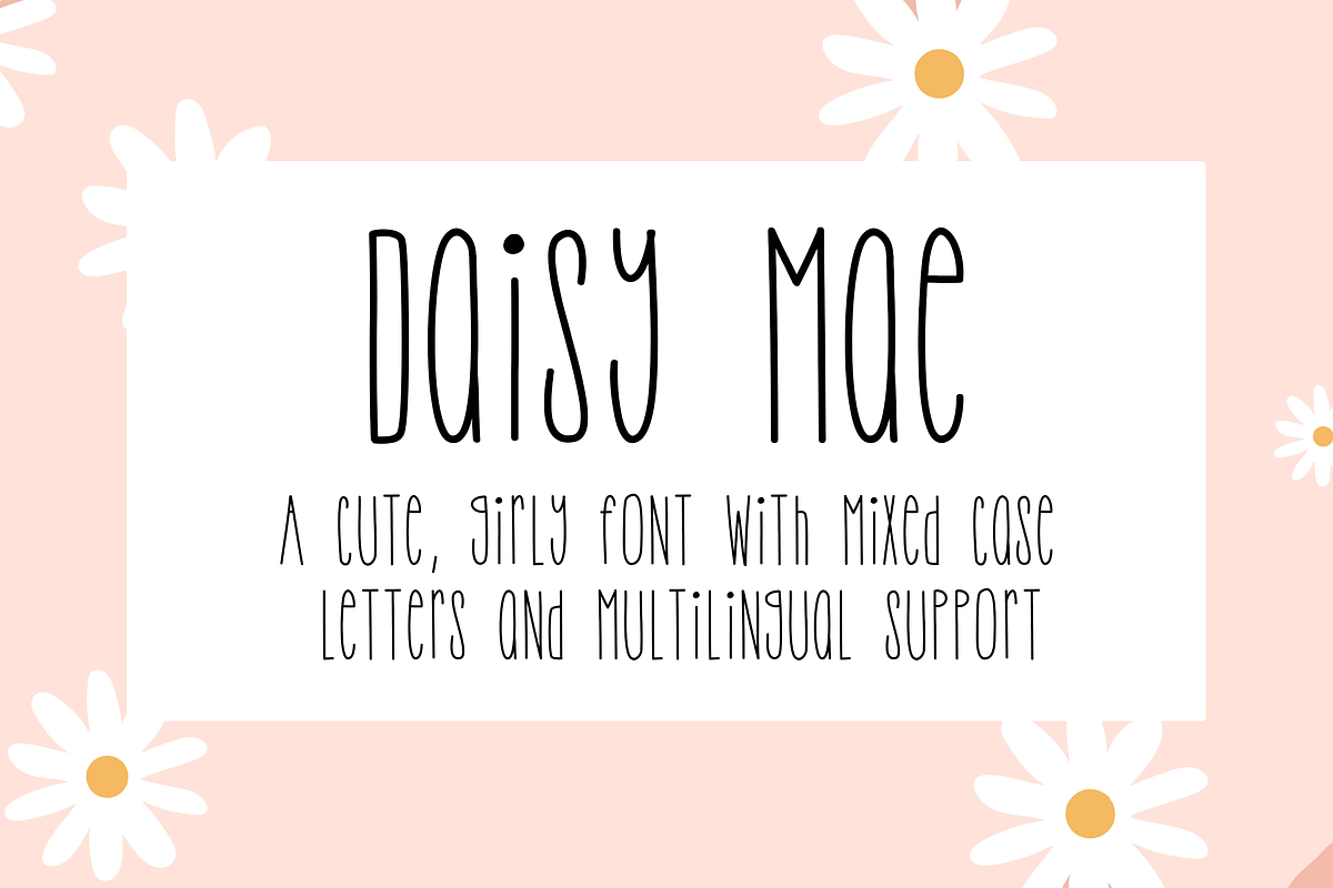 Daisy Mae | A cute, girly font, a Sans Serif Font by Sunkissed Minimalist (Photo 1 of 4)