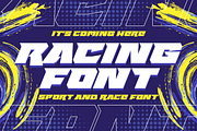 Racing Font – Sport and Racing Font, a Serif Font by Gassstype (Thumbnail 1 of 9)