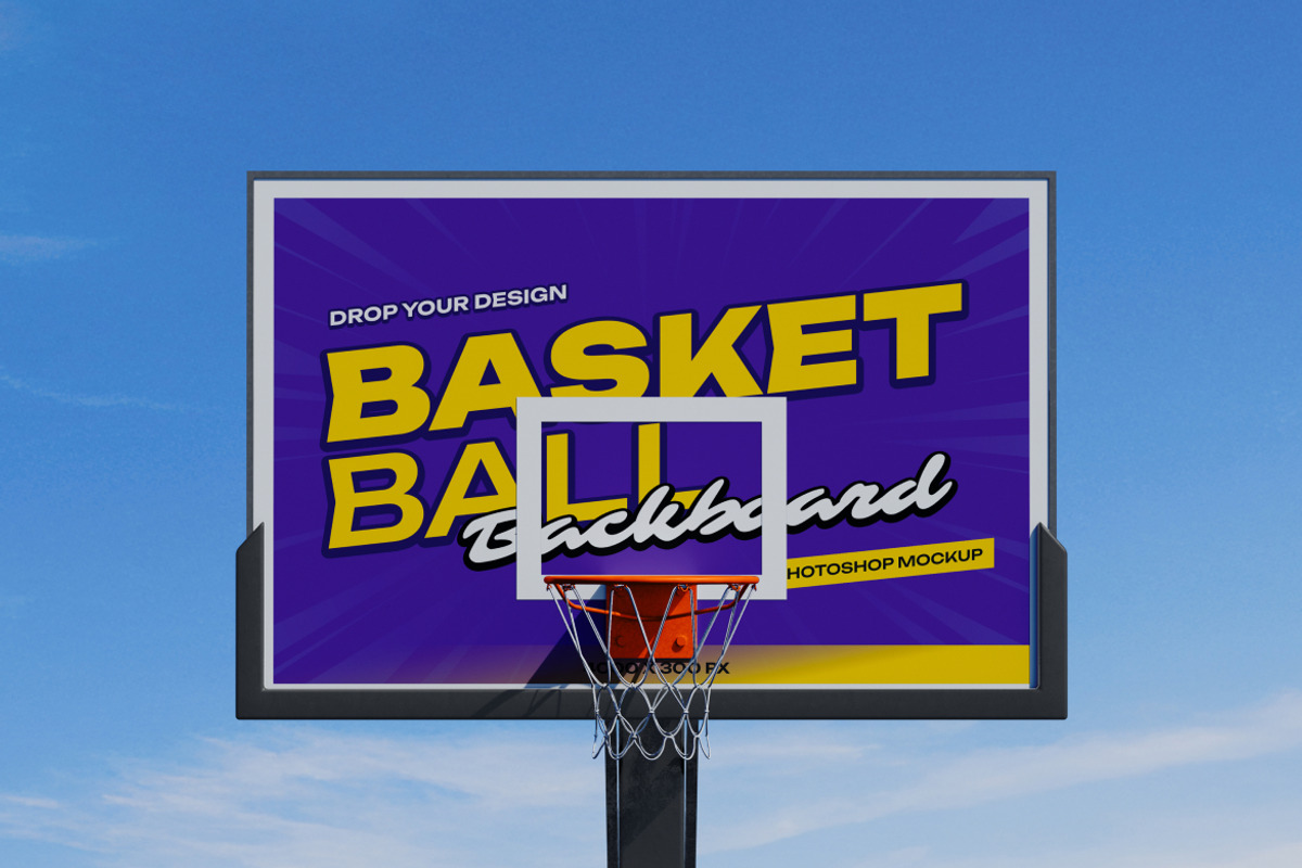 Basketball Backboard Mockup, an Advertising Mockup by Budogol Studio (Photo 3 of 4)