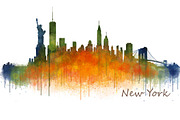 20x Files Pack New York NYC Skylines, an Illustration by HQPhoto Store (Thumbnail 5 of 11)