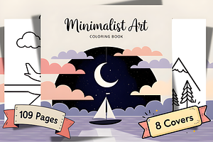Minimalist Art Coloring Pages, an Illustration by Ink Gallery