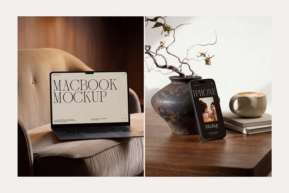 Device Mockups: MacBook iPhone iPad, a Mac Mockup by Wildfield Studio (Photo 8 of 15)