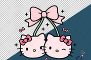 Coquette Bow Cherry Hello Kitty Png, an Illustration by Creative Art (Thumbnail 6 of 6)