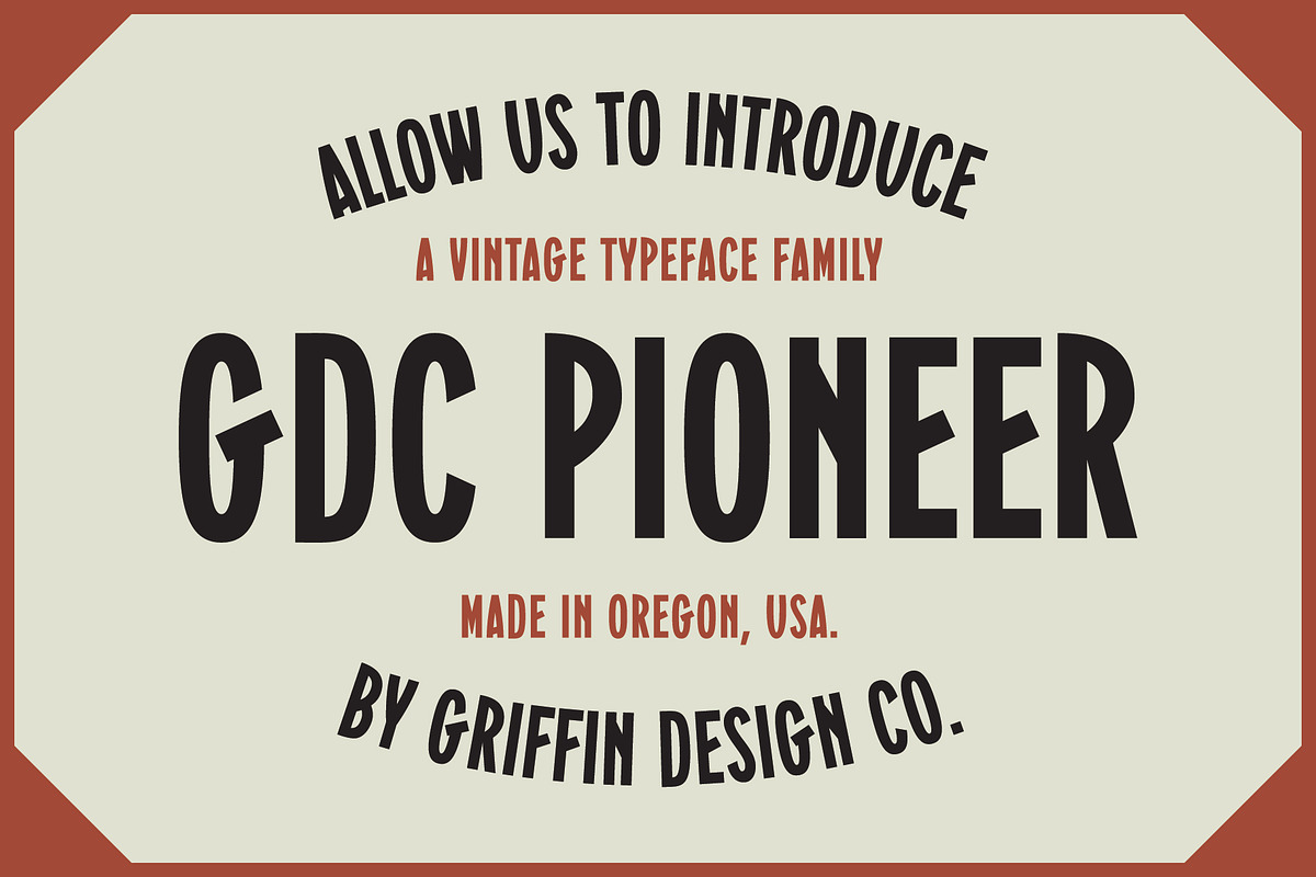GDC PIONEER | Vintage Font, a Sans Serif Font by GriffinDesignCompany (Photo 1 of 9)