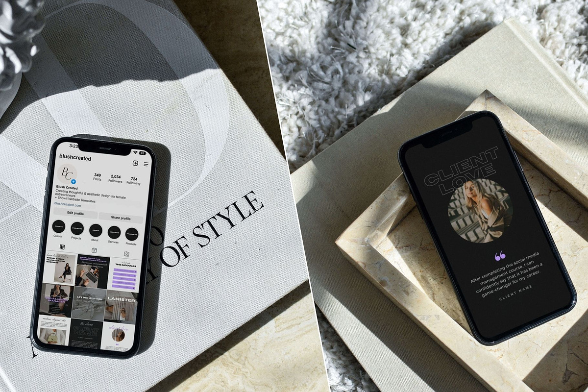 Instagram Templates for Brands Canva, a Social Media Template by Blush Created (Photo 9 of 11)