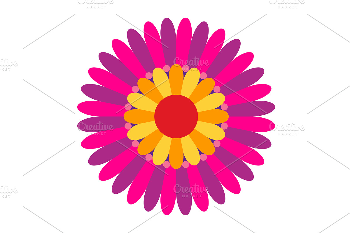 Mexican traditional flower. Ethnic, an Object Illustration by the8monkey