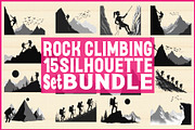Rock Climbing Silhouette Bundle, an Object Graphic by Designs_River (Thumbnail 1 of 16)