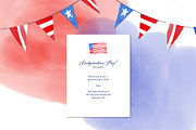 American Flag Watercolor Collection, an Illustration by One and Only Paper (Thumbnail 3 of 7)