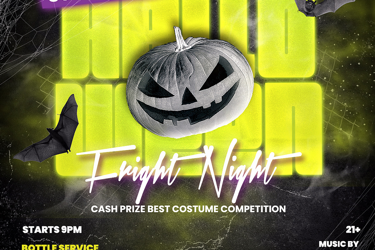 Halloween Flyer Template, a Flyer Template by Hotpin (Photo 3 of 3)