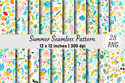 Summer Seamless Pattern, a Pattern Graphic by Digital Artistic99 (Thumbnail 1 of 8)