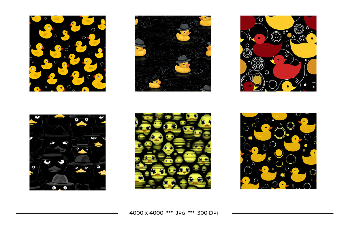 Rubber Duckies Retro Art Patterns, a Pattern Graphic by karenfoleyphoto (Photo 6 of 15)