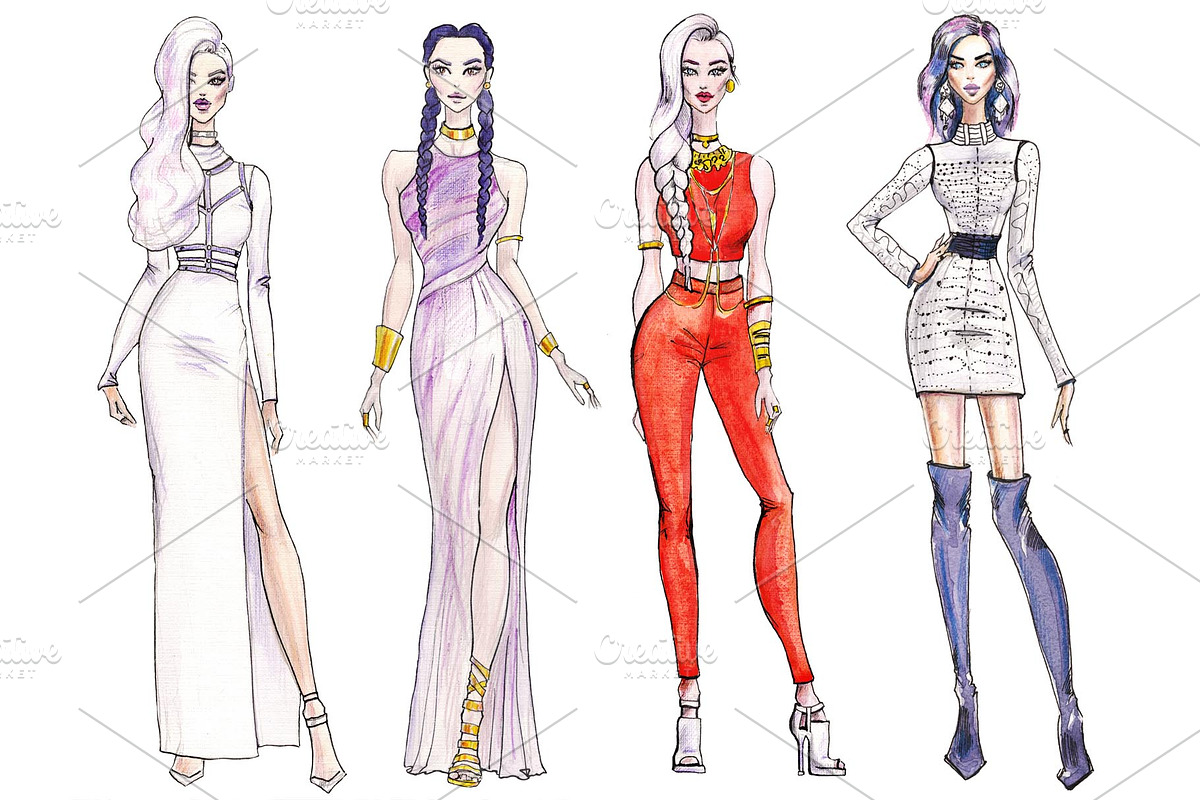 Fashion Girls, a Decorative Illustration by zaksheuskaya (Photo 4 of 5)