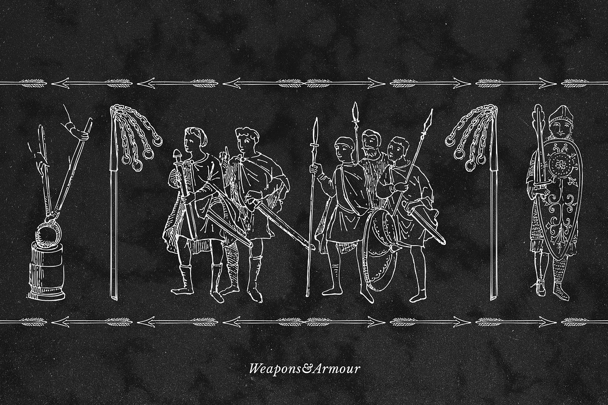 Medieval Weapons and Armour Vectors, an Object Graphic by Freezerondigital (Photo 5 of 12)