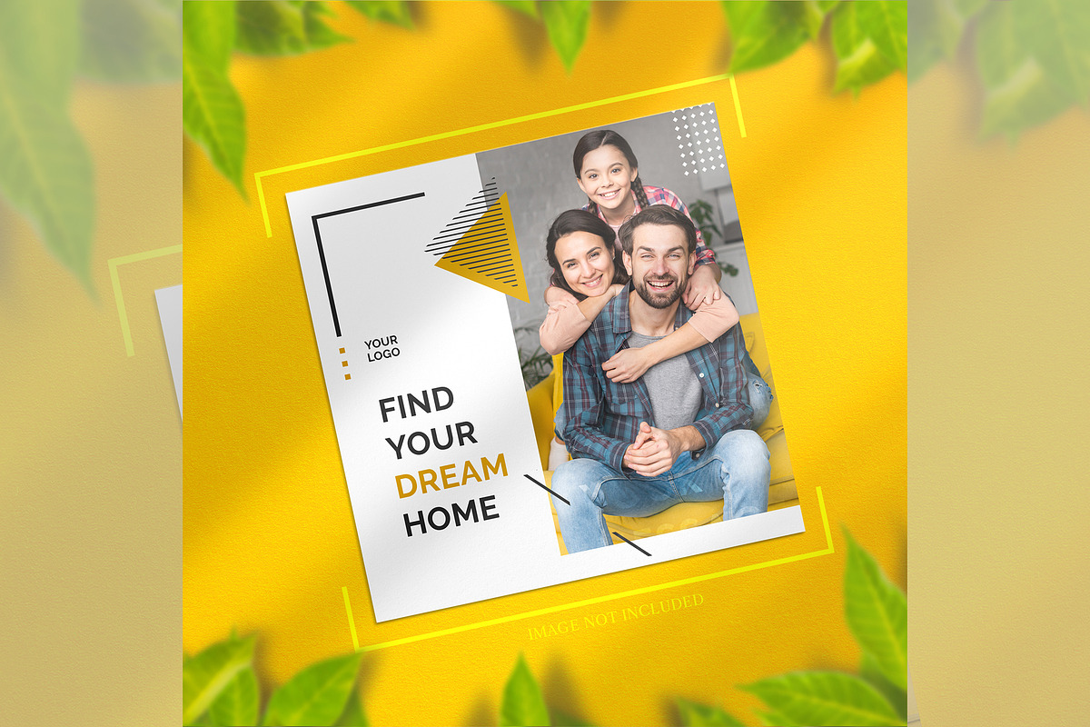 Square Flyer on yellow Mockup, a Print Template by ItemBridge