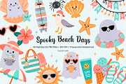 Spooky Beach Days Ghost Clipart, a Seasonal Illustration by TumblerArtDS (Thumbnail 1 of 3)