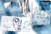 Hand-Painted Princess Clipart, a Decorative Illustration by ArtCreationsDesign (Thumbnail 4 of 21)