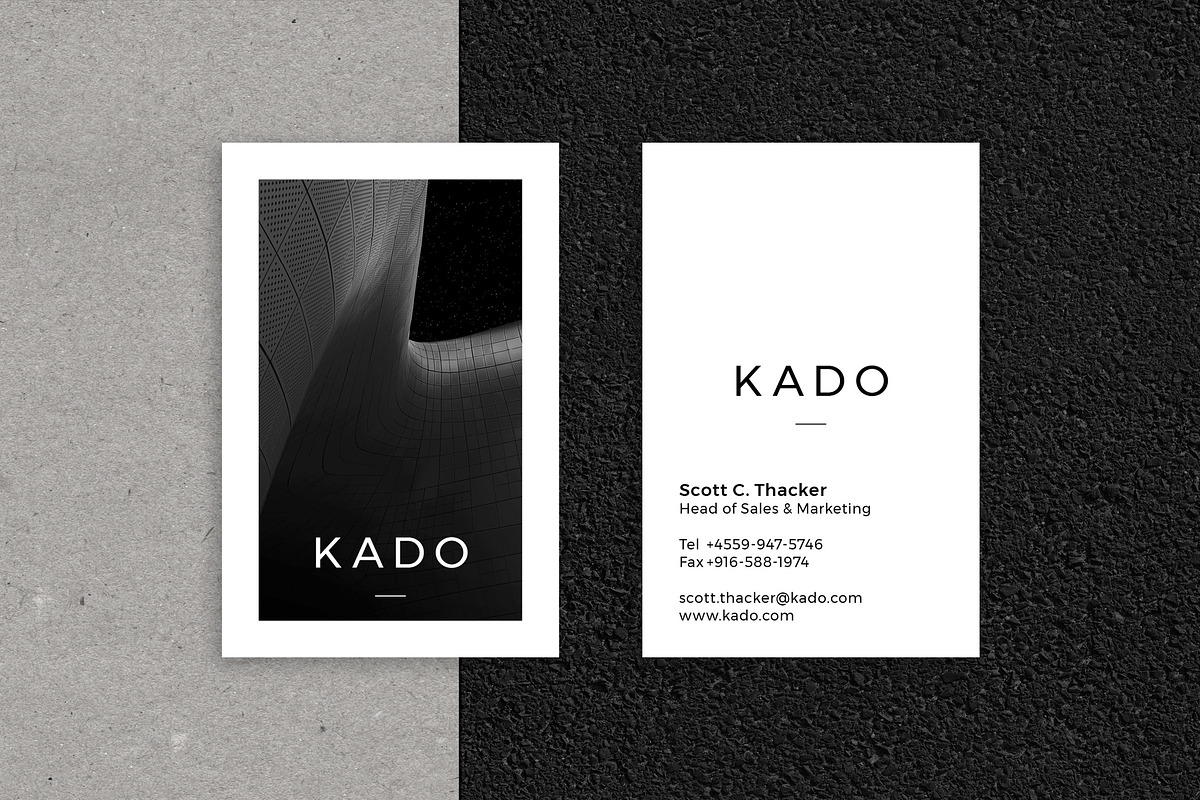 K A D O Business Cards Template, a Business Card Template by Kovy (Photo 5 of 10)