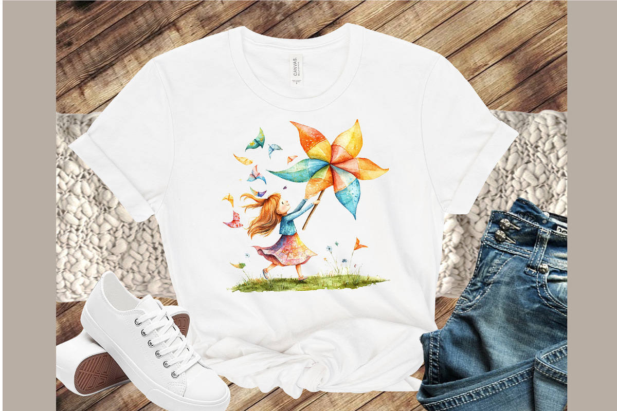 Whimsical Quirky Summer Day Girl Cli, an Illustration by Sublimation Artist (Photo 4 of 6)