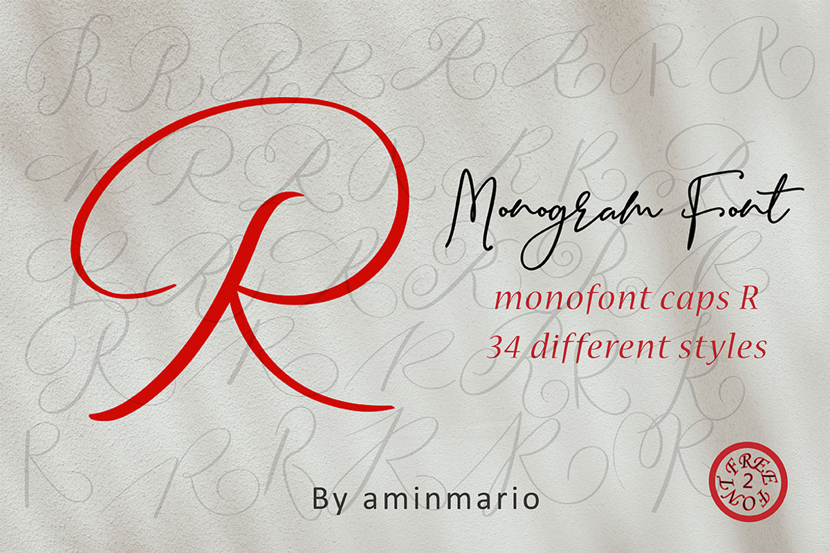 MONOGRAM R | Monofont caps R preview 7