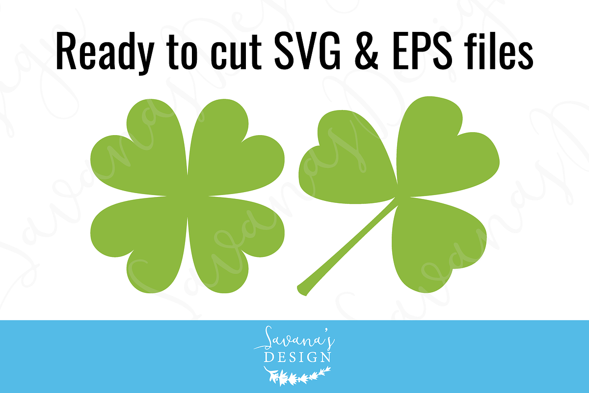 Shamrock Cut Files and Clipart, an Illustration by SavanasDesign (Photo 2 of 5)