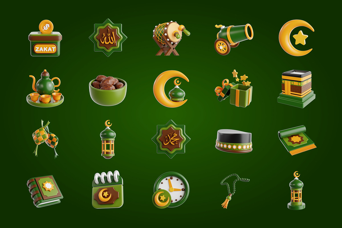 Eid Mubarak Icon, an Object 3D Model by SLAB! Design (Photo 4 of 4)